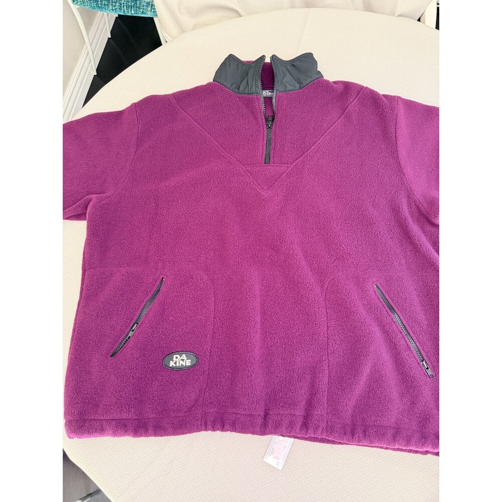 DA KINE Men's Vintage Plum Purple Fleece 1/4 Zip Pullover Jacket Size M Surf